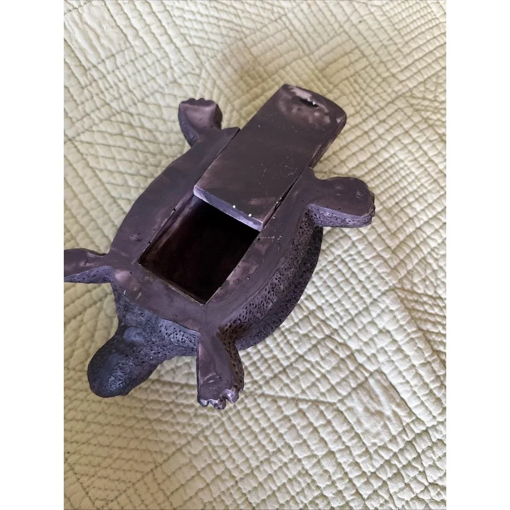 Cast Iron Looking Resin Turtle /Tortoise Secret Key Holder 6